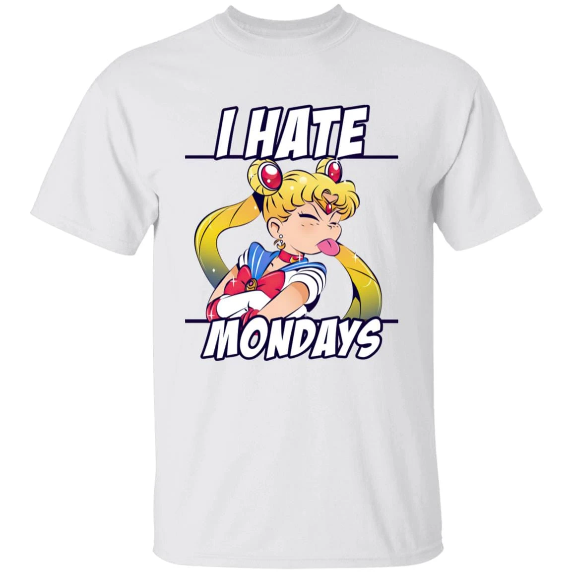 Sailor Moon – I Hate Mondays T Shirt 2 Sailor Moon – I Hate Mondays T Shirt - Image 2