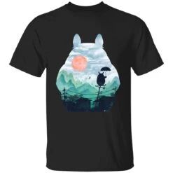 Totoro On The Line Lanscape T Shirt -Ghibli redirect07122021140736 2