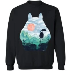 Totoro On The Line Lanscape Sweatshirt -Ghibli redirect07122021140751 11