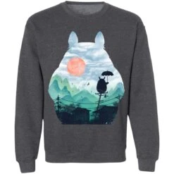 Totoro On The Line Lanscape Sweatshirt -Ghibli redirect07122021140751 15