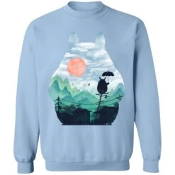 Totoro On The Line Lanscape Sweatshirt -Ghibli redirect07122021140751 16