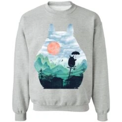 Totoro On The Line Lanscape Sweatshirt -Ghibli redirect07122021140751 9 1