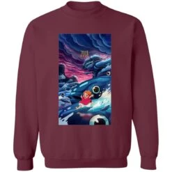 Ponyo 2008 Illustration Sweatshirt -Ghibli redirect09112021070911 3 1