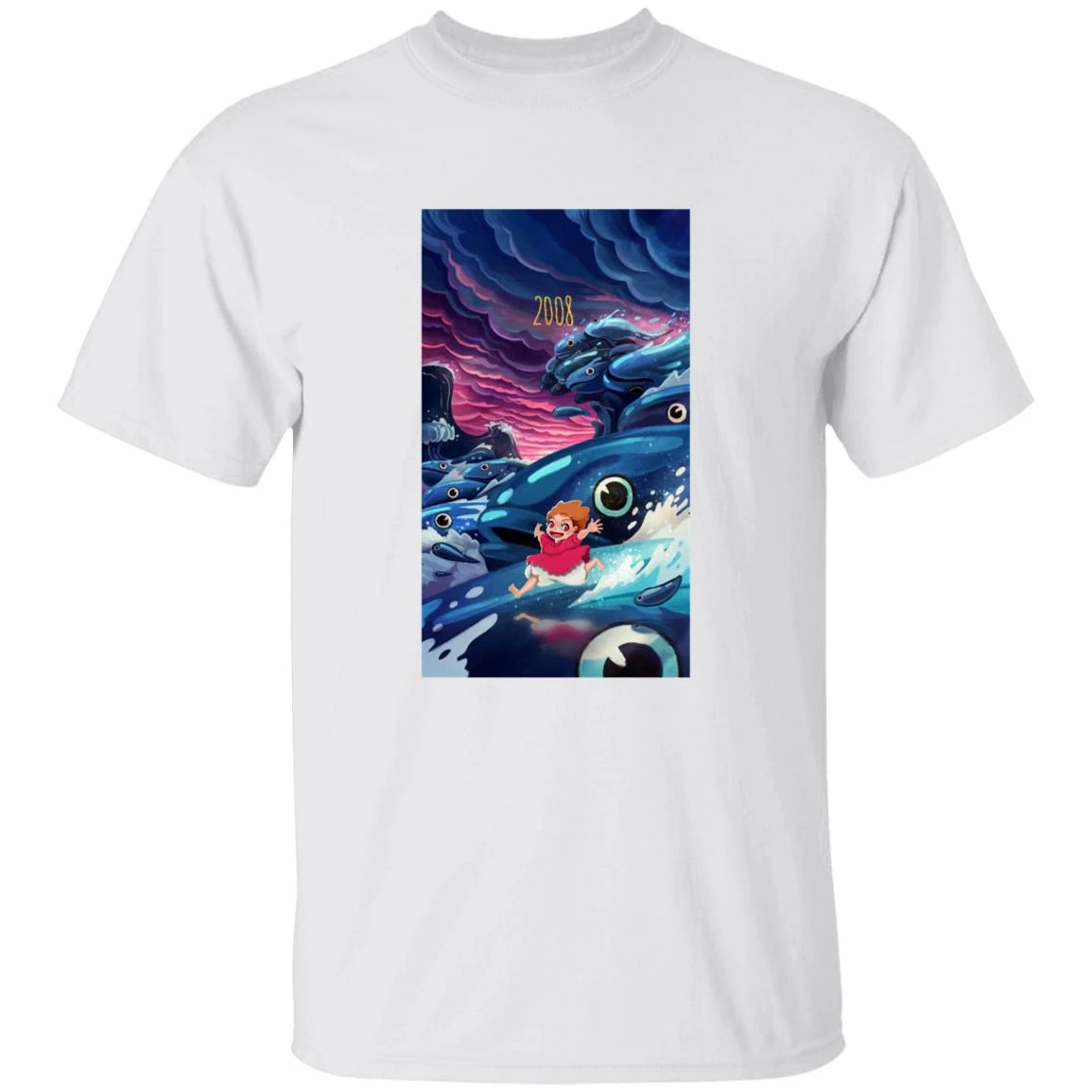 Ponyo 2008 Illustration T Shirt 2 Ponyo 2008 Illustration T Shirt - Image 2