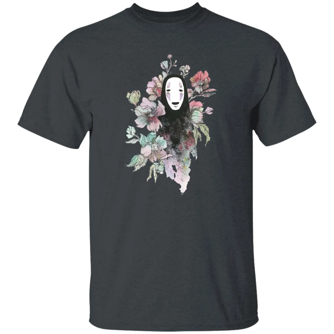 Spirited Away – Kaonashi By The Flowers T Shirt 4 Spirited Away – Kaonashi By The Flowers T Shirt - Image 4