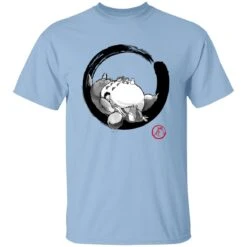 Totoro Family And The Girls In Black And White T Shirt