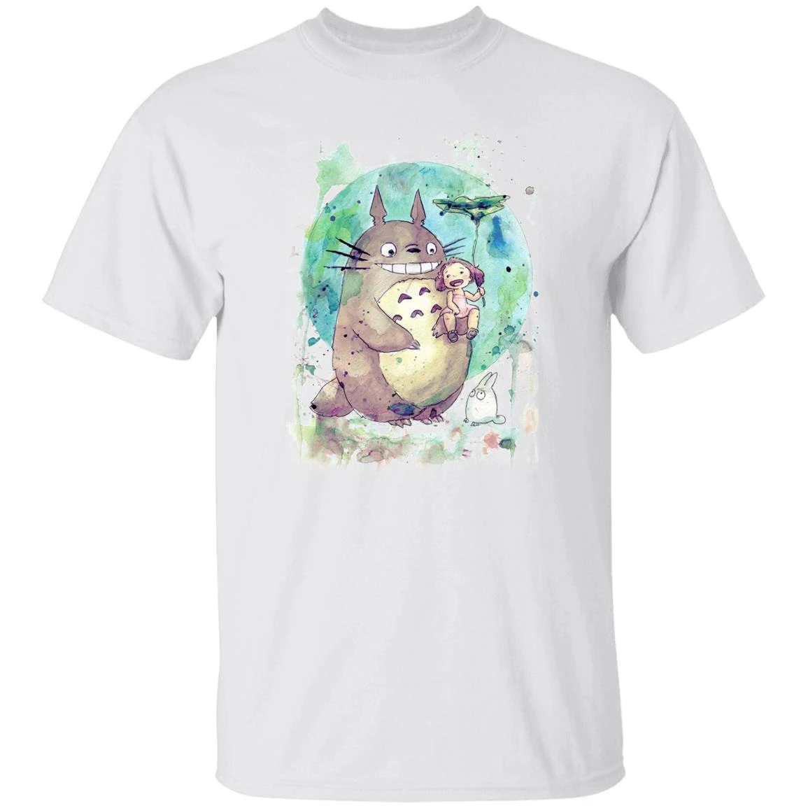 Totoro And Mei Watercolor T Shirt 2 Totoro And Mei Watercolor T Shirt - Image 2