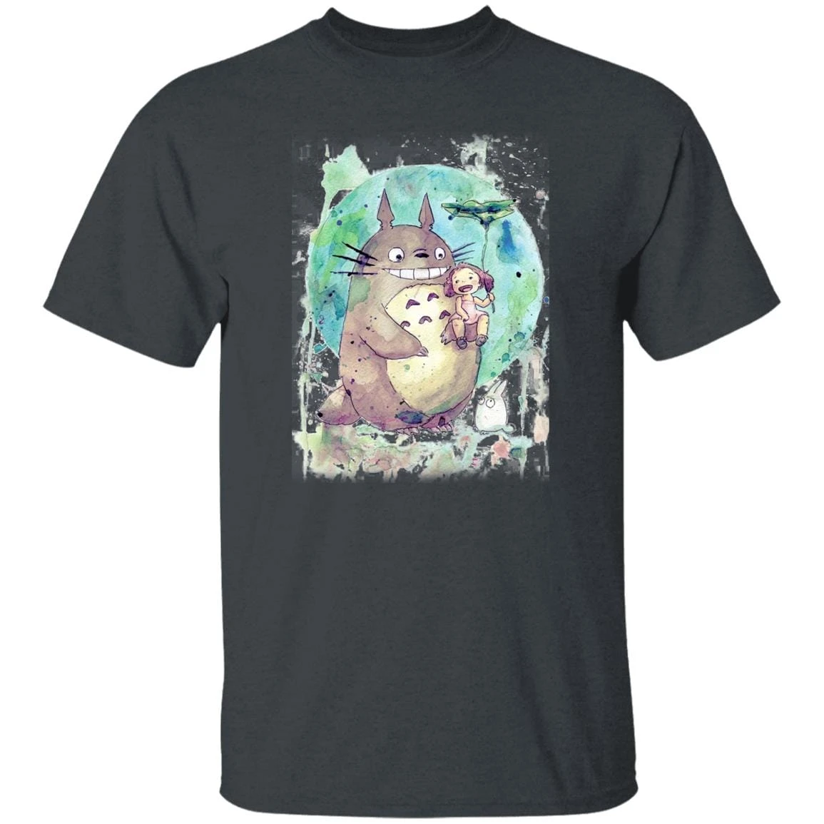 Totoro And Mei Watercolor T Shirt 11 Totoro And Mei Watercolor T Shirt - Image 11