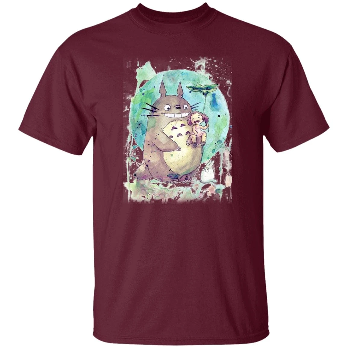 Totoro And Mei Watercolor T Shirt 14 Totoro And Mei Watercolor T Shirt - Image 14