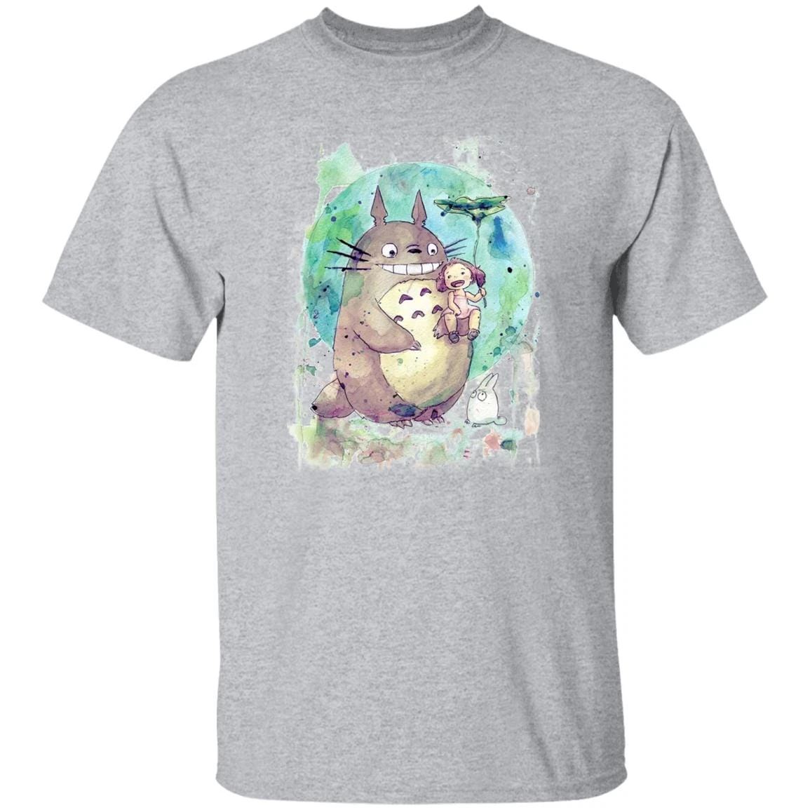 Totoro And Mei Watercolor T Shirt 9 Totoro And Mei Watercolor T Shirt - Image 9