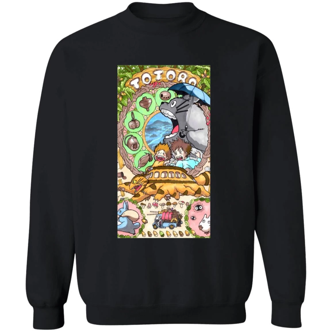 Totoro Portrait Art Sweatshirt 10 Totoro Portrait Art Sweatshirt - Image 10