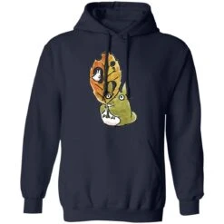 Totoro And The Big Leaf Cute Drawing Hoodie -Ghibli redirect10062021131000 3
