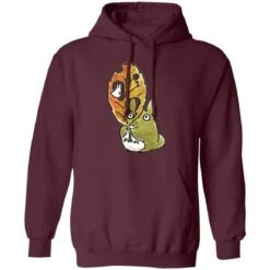 Totoro And The Big Leaf Cute Drawing Hoodie -Ghibli redirect10062021131000 7
