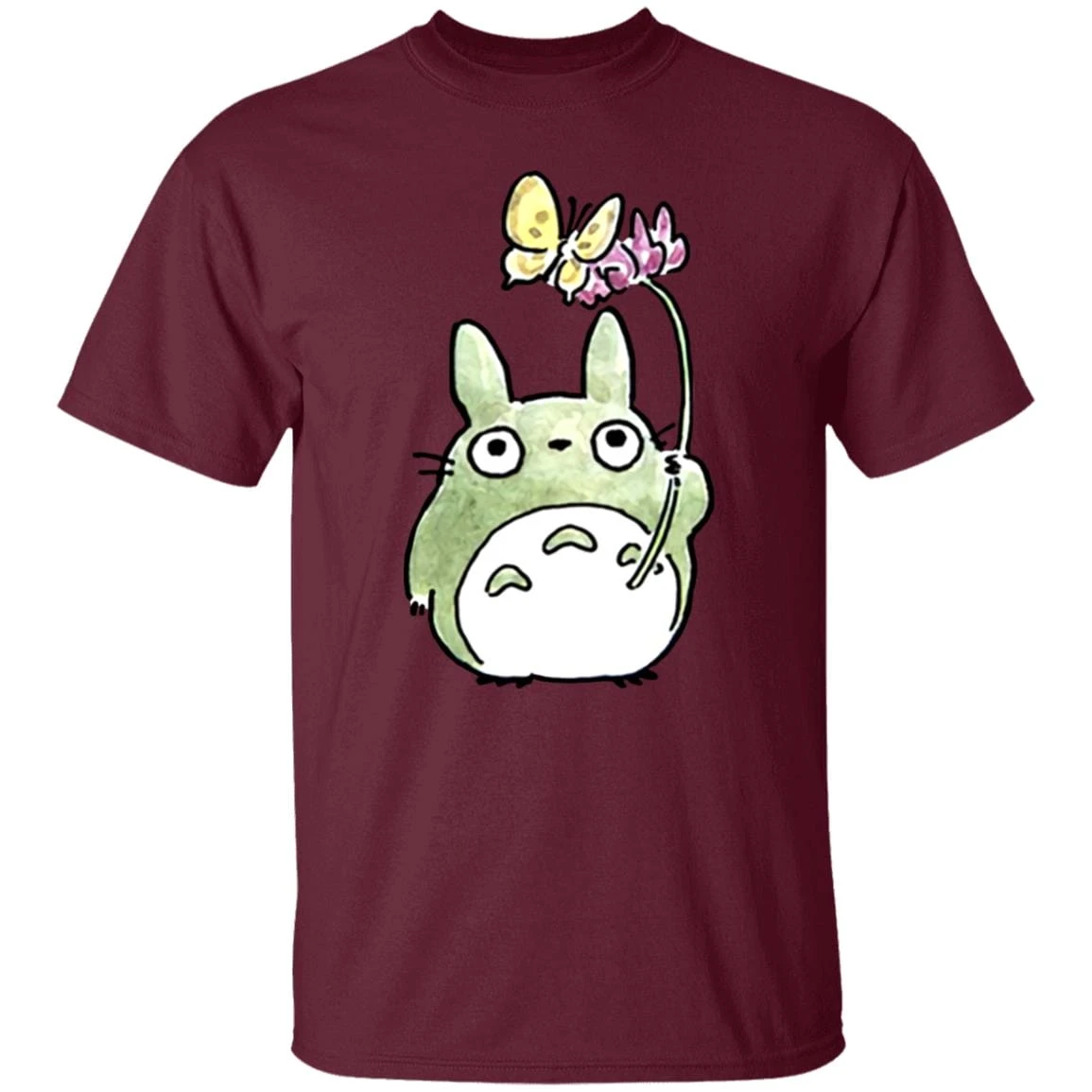 Totoro With Butterfly Cute Drawing T Shirt 6 Totoro With Butterfly Cute Drawing T Shirt - Image 6