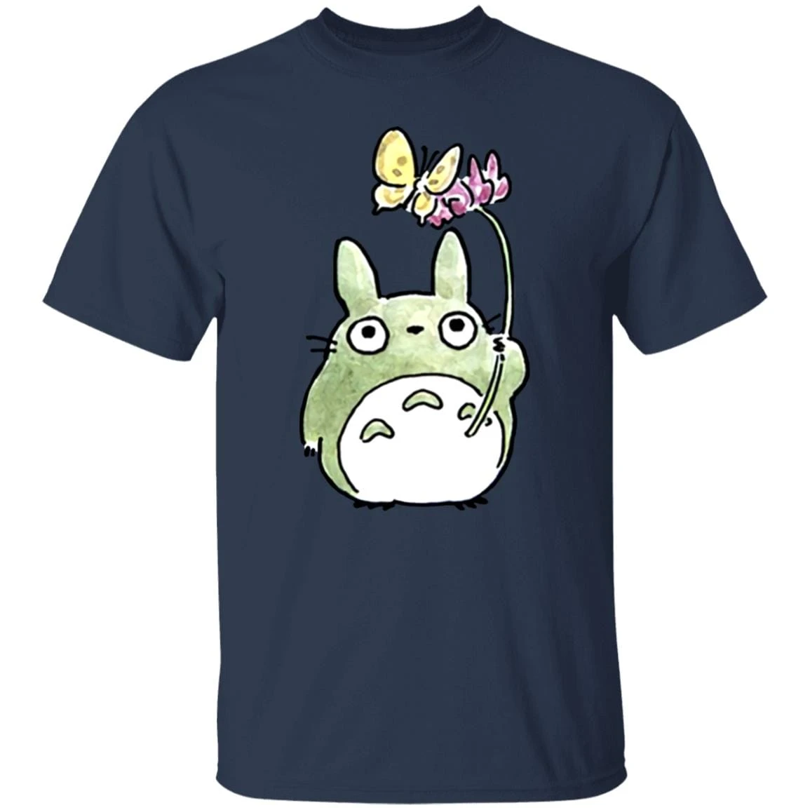 Totoro With Butterfly Cute Drawing T Shirt 15 Totoro With Butterfly Cute Drawing T Shirt - Image 15