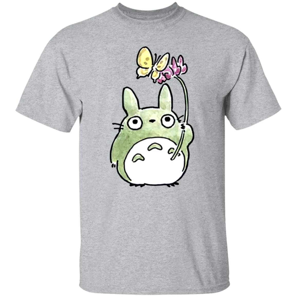 Totoro With Butterfly Cute Drawing T Shirt 9 Totoro With Butterfly Cute Drawing T Shirt - Image 9
