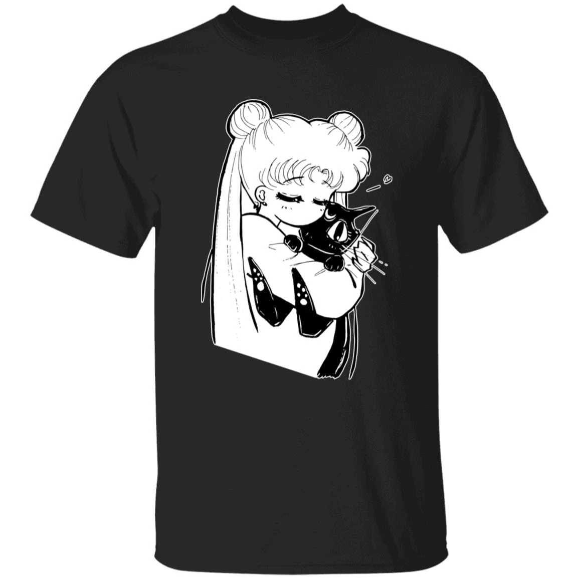 Sailor Moon – Usagi Hugging Luna T Shirt 10 Sailor Moon – Usagi Hugging Luna T Shirt - Image 10