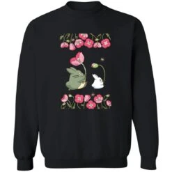 The Mini Totoro And Flowers Sweatshirt -Ghibli redirect11022022011130 2