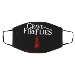 Grave Of The Fireflies Poster Face Mask