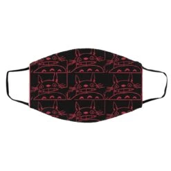 My Neighbor Totoro Neon Collage Art Face Mask