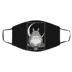 My Neighbor Totoro By The Moon Black & White Face Mask