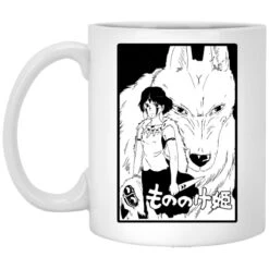 Princess Mononoke Black & White Mug -Ghibli redirect11262020111102 2