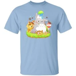 Totoro Family And The Cat Bus T Shirt