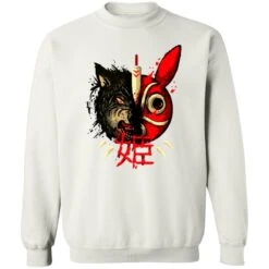 Princess Mononoke Mask & Wolf Sweatshirt