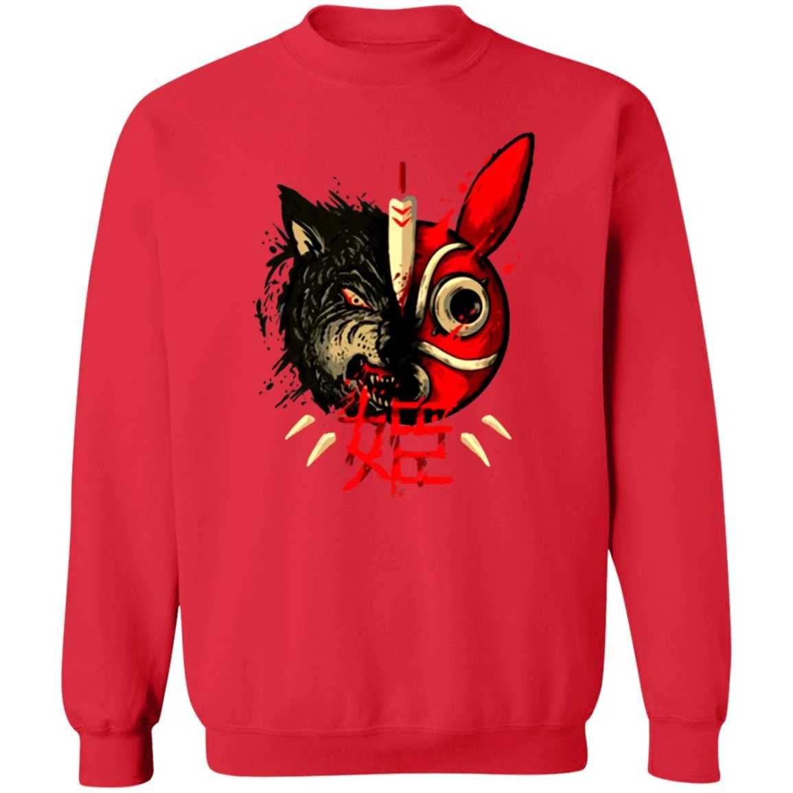 Princess Mononoke Mask & Wolf Sweatshirt 14 Princess Mononoke Mask & Wolf Sweatshirt - Image 14