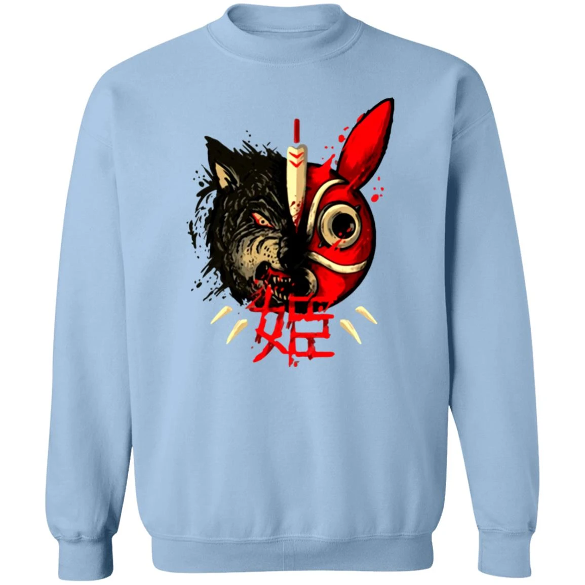 Princess Mononoke Mask & Wolf Sweatshirt 7 Princess Mononoke Mask & Wolf Sweatshirt - Image 7