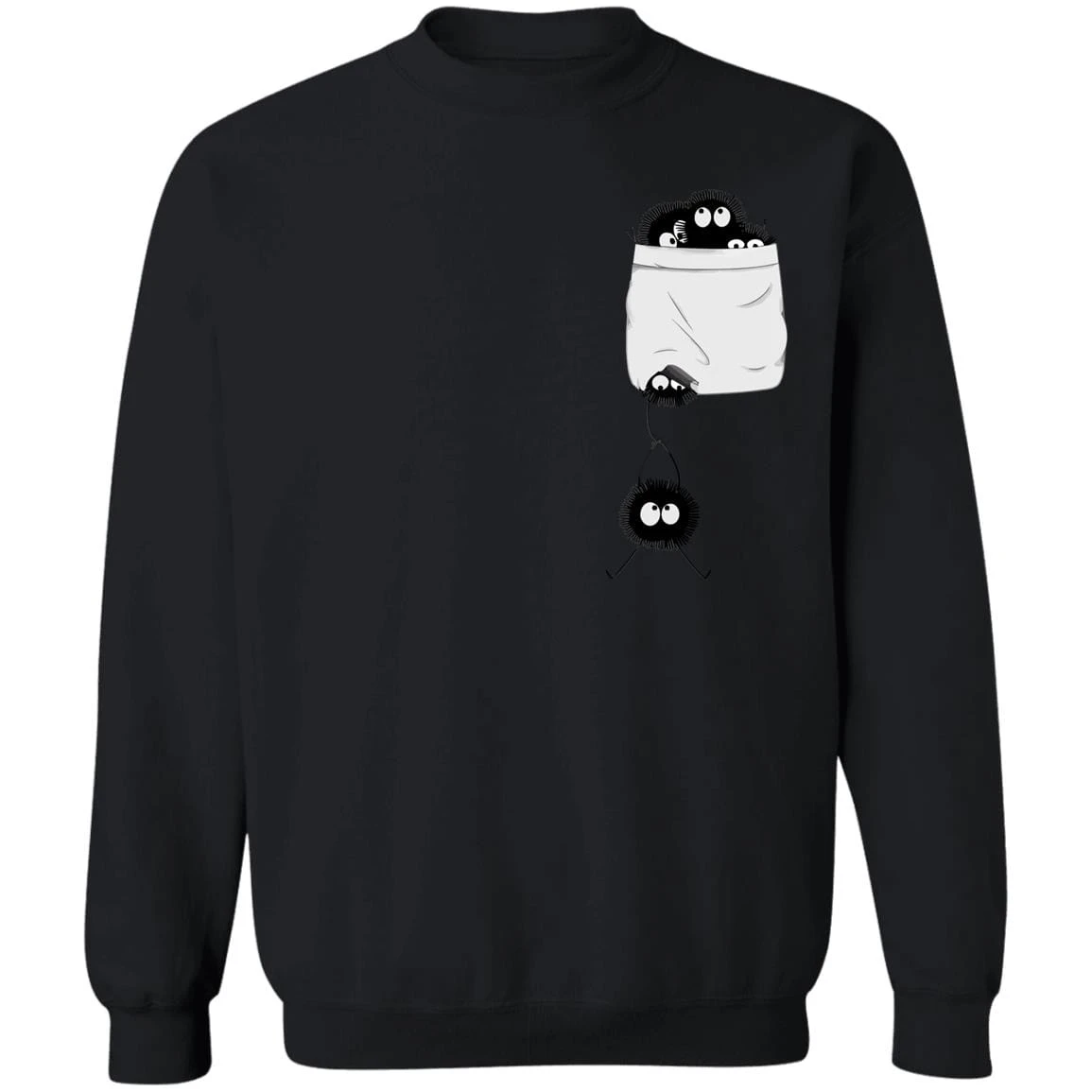 Spirited Away – Soot Ball In Pocket Sweatshirt 2 Spirited Away – Soot Ball In Pocket Sweatshirt - Image 2