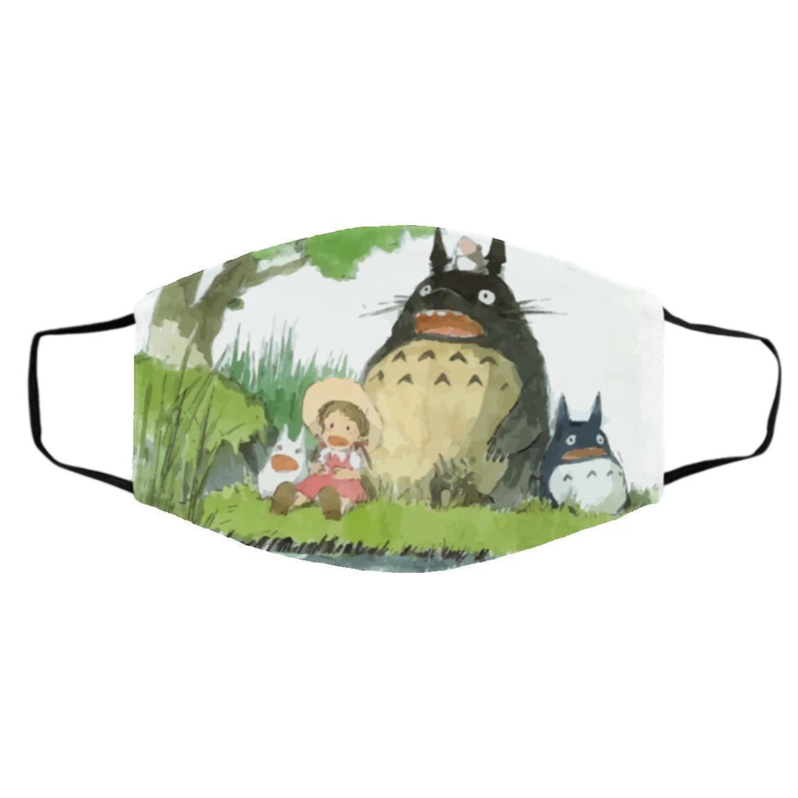 My Neighbor Totoro Picnic Fanart Face Mask 2 My Neighbor Totoro Picnic Fanart Face Mask - Image 2