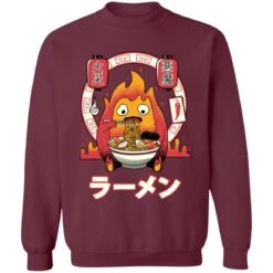 Howl’s Moving Castle – Calcifer Loves Ramen Sweatshirt -Ghibli redirect12132020041209 3
