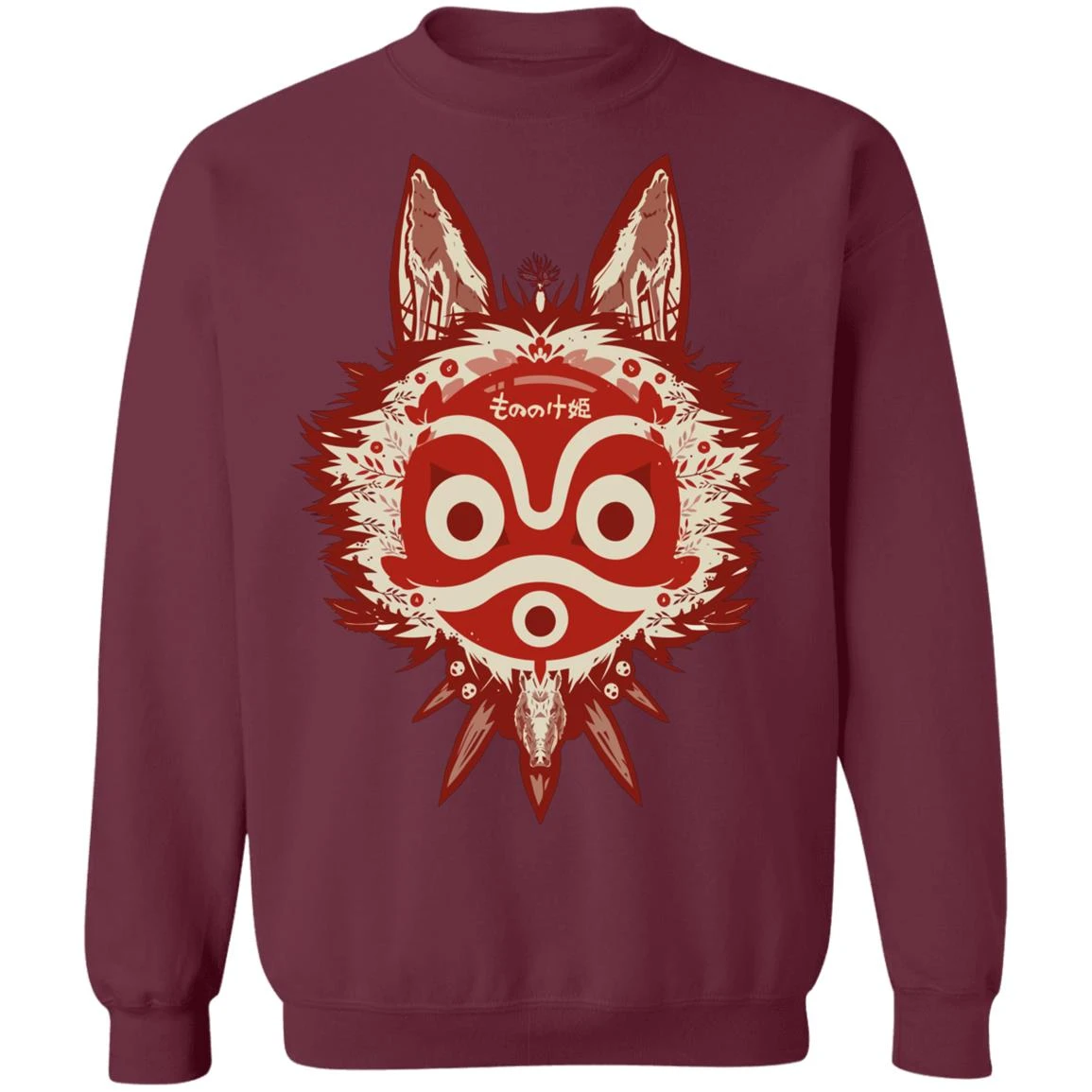 Princess Mononoke Mask Sweatshirt Unisex 12 Princess Mononoke Mask Sweatshirt Unisex - Image 12