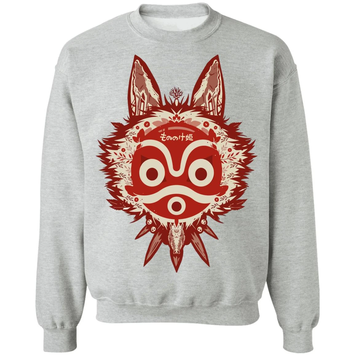 Princess Mononoke Mask Sweatshirt Unisex 9 Princess Mononoke Mask Sweatshirt Unisex - Image 9