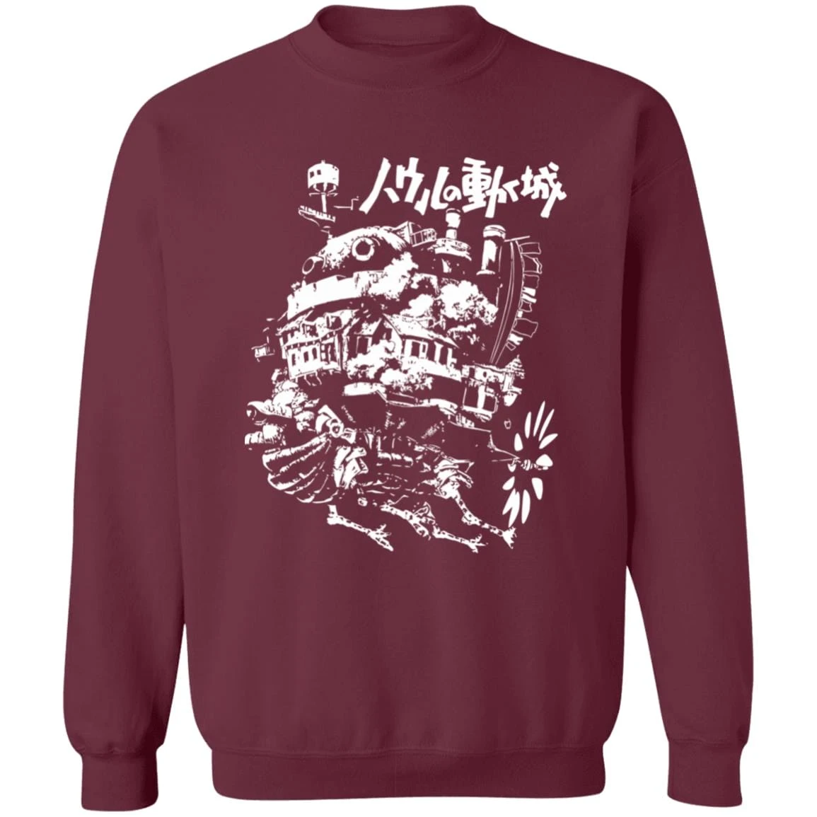 Howl’s Castle In Black And White Sweatshirt 12 Howl’s Castle In Black And White Sweatshirt - Image 12