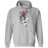 Princess Mononoke Black And White Fanart Hoodie