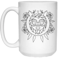 Princess Mononoke Mask In Black And White Mug -Ghibli redirect12162020031200 1 1