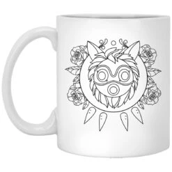 Princess Mononoke Mask In Black And White Mug -Ghibli redirect12162020031200 2