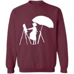 The Wind Rises Cutout Black & White Sweatshirt -Ghibli redirect12282020121213 3
