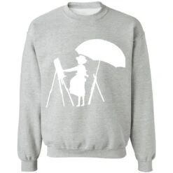 The Wind Rises Cutout Black & White Sweatshirt -Ghibli redirect12282020121213 9